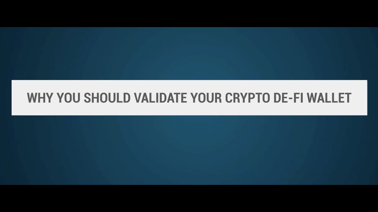how to validate crypto wallet
