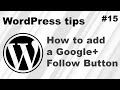 How to add a Google Plus follow button to WordPress