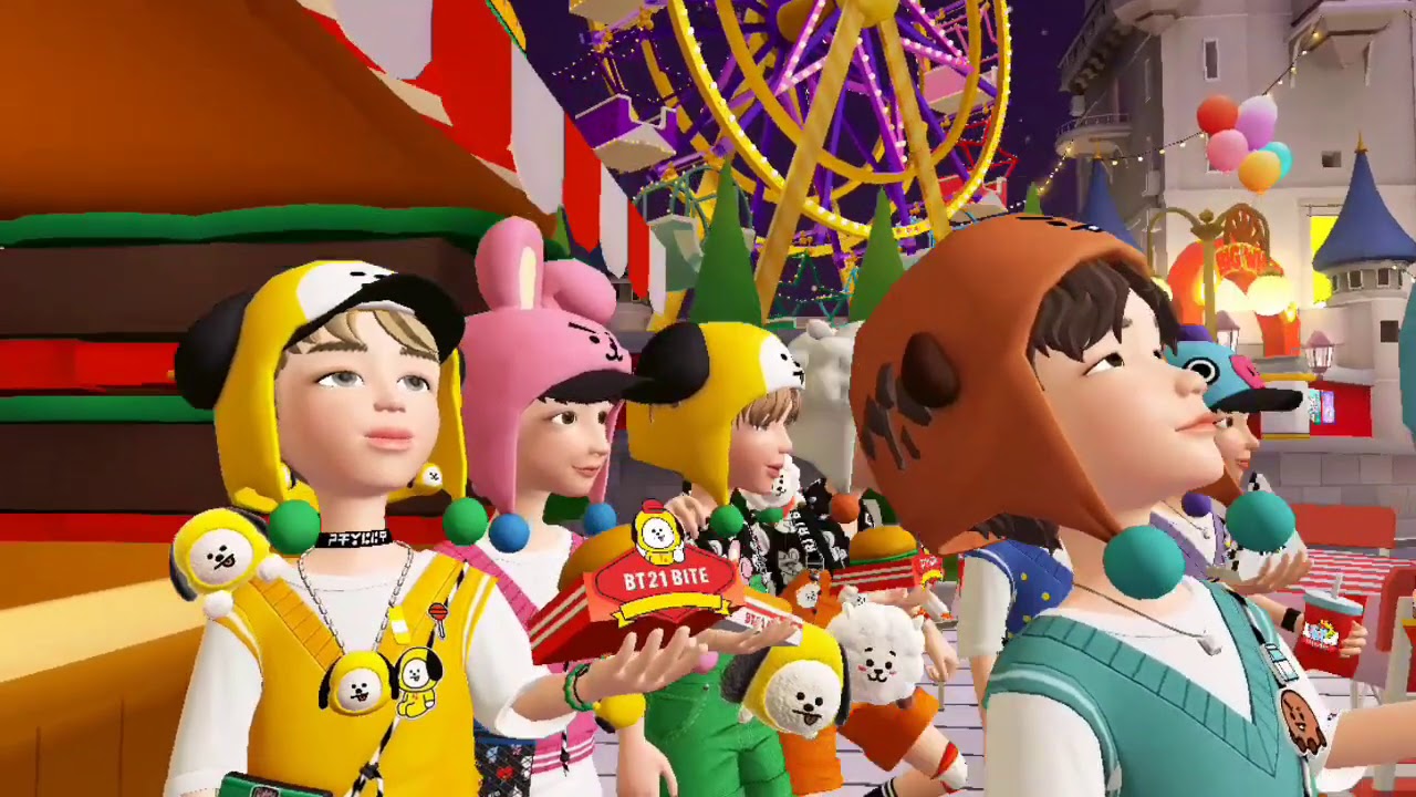 ZEPETO BT21 World Night ft. ZEPETO BTS ARMY Characters - YouTube