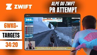🔴 Ed Laverack Vs Alpe du Zwift PR // Time to beat = 34:20 (set in April 2020)