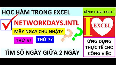 HÀM NETWORKDAYS.INTL - ILOVEEXCEL!