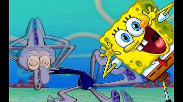 Squidward Trying To Get A Pizza From Spongebob in 2022