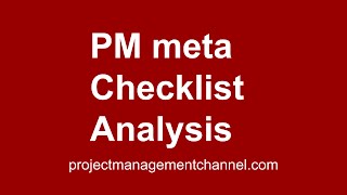 PM meta checklist analysis #1
