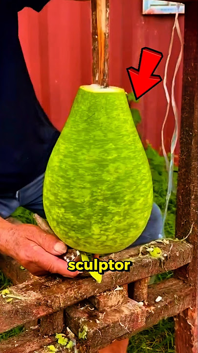 Grandpa the Spiral Sculptor: Turning a Simple Gourd into a Masterpiece😯‼️#youtubeshorts #shorts