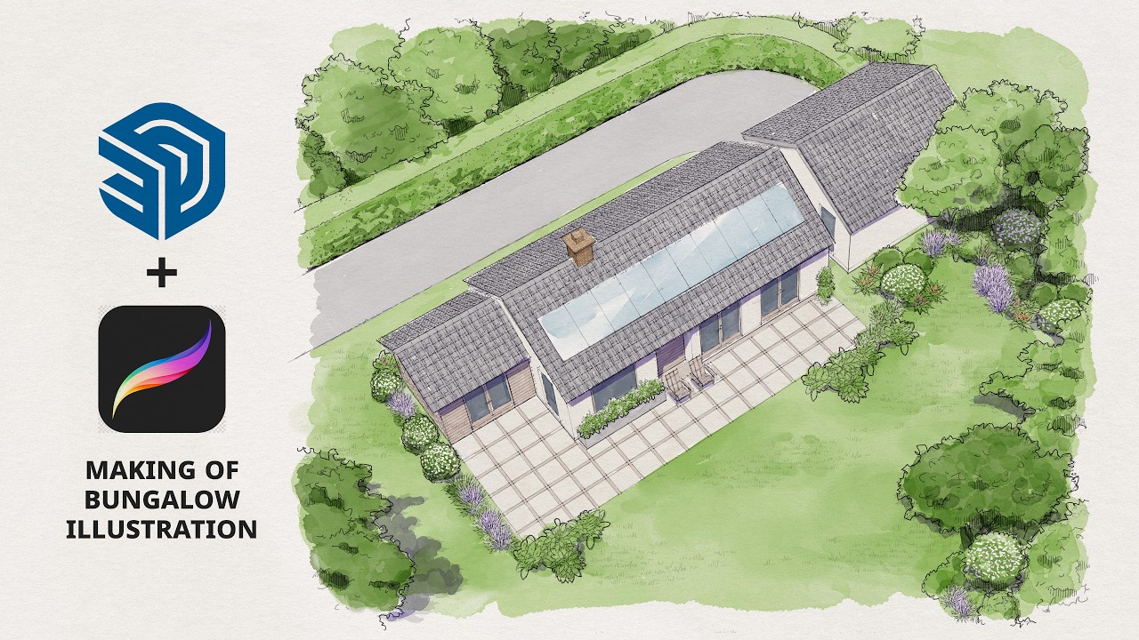 make architectural sketch drawing