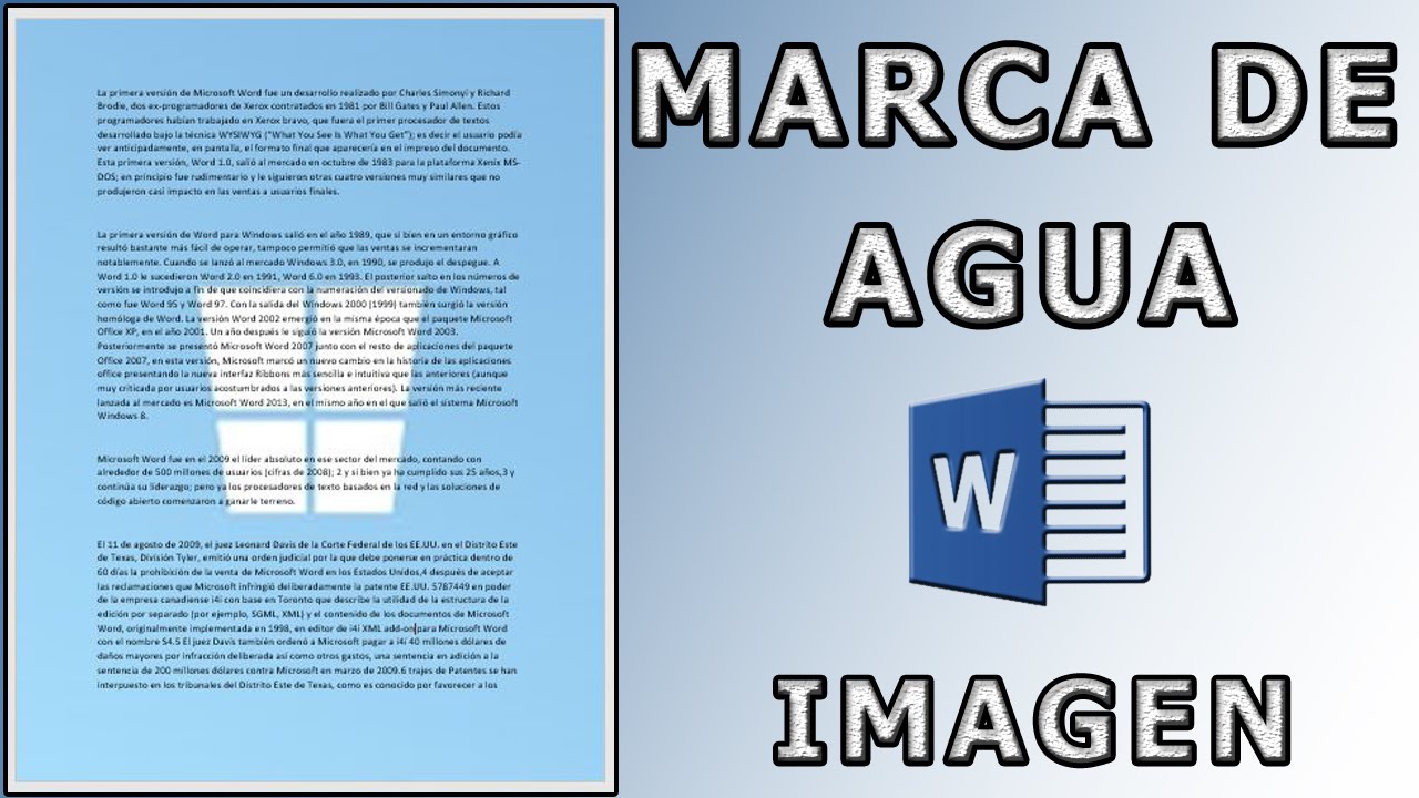 Para que sirven las marcas de agua en word