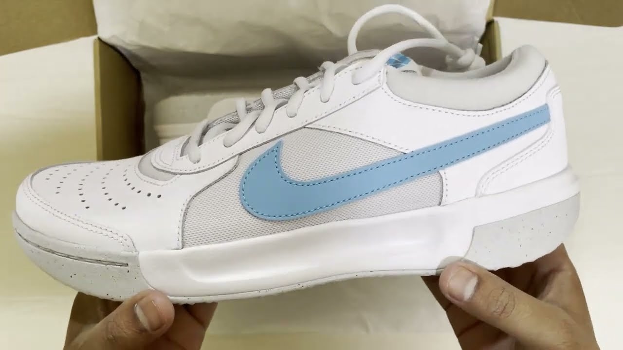 Nike | Court Air Zoom Lite 3 | DV3258-100 | Tennis Court Shoe |  White/Baltic Blue | MRP- ₹ 5695 - YouTube