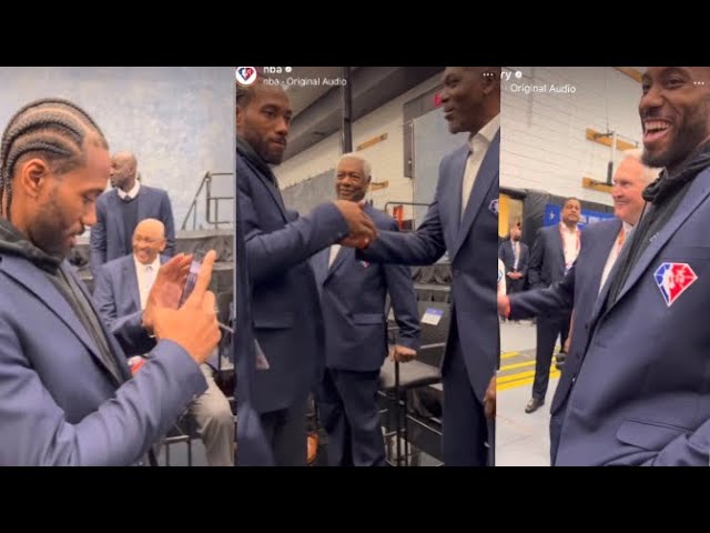 VIDEO: Kawhi Leonard Meets NBA Legends at NBA 75th Anniversary