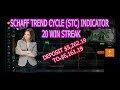SCHAFF TREND CYCLE STC INDICATOR  20 WIN STREAk- BINARY ...