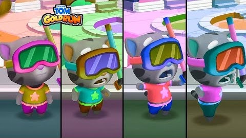 Talking Tom Gold Run Splash Tom - 4x Colour Reactions Funny Race Chase Boss Android iOS Gameplay