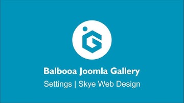 Balbooa Joomla Gallery | Settings