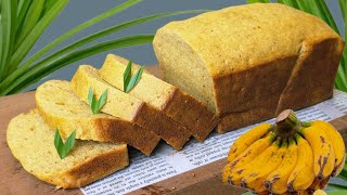 RESEP BOLU PISANG SANTAN....  ENAK, LEMBUT & GURIH, TANPA OVEN
