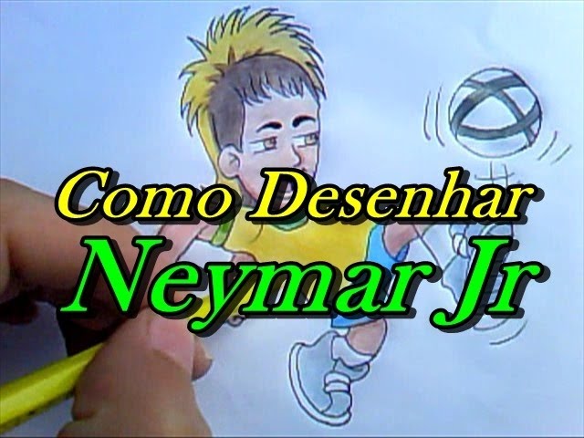 COMO DESENHAR NEYMAR DA SILVA SANTOS JÚNIOR (SELEÇÃO BRASILEIRA DE FUTEBOL) DESENHA FÁCIL