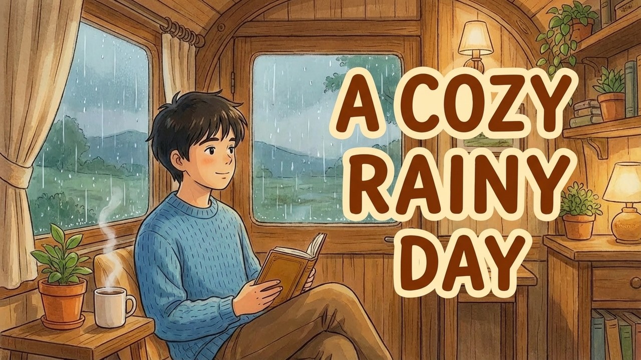 A Quiet Rainy Day Baking Bread in a Mountain Hut 🍞 Warm Fire, Old Letters & Rain Sounds ASMR