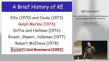 QCrypt2017 We32 Provably secure key establishment against quantum adversaries