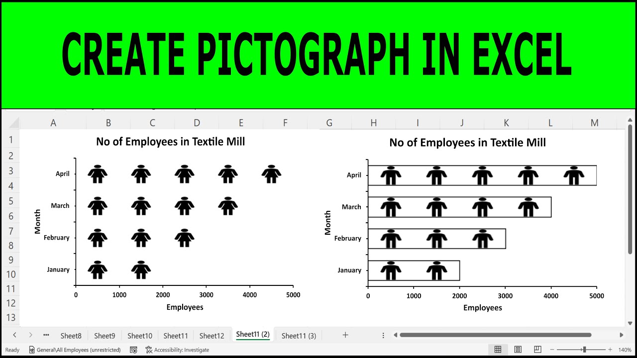 How to Make Pictogram  in Excel  Pictograph in excel  