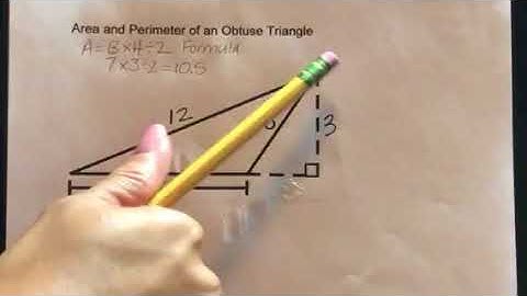 How to find the Area and Perimeter of an Obtuse Triangle