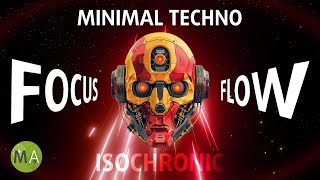 Focus Flow Study Music Minimal Techno + Beta Isochronic Tones 16-20Hz