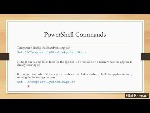 Disable SharePoint App Bar using PowerShell