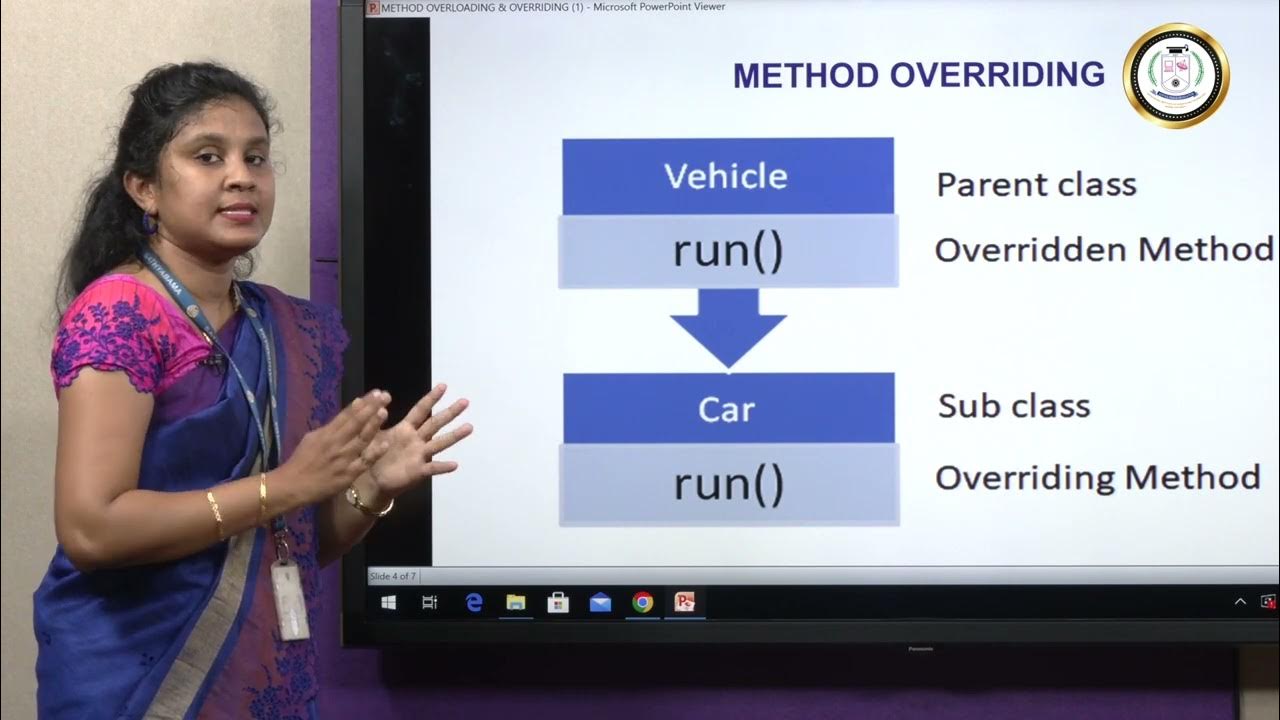 Method Overriding Vs Method Overloading - Dr.Joshila Grace - YouTube