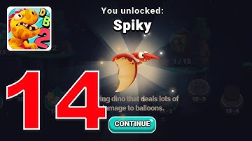 Dino Bash 2 Gameplay Walkthrough Part 14 Island 13 All Levels Unlocked Spiky iOS Android