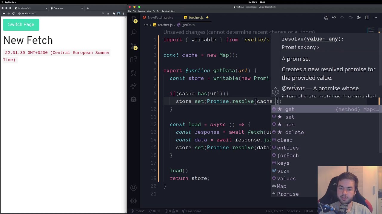 Modern Fetch in Svelte using Stores - YouTube