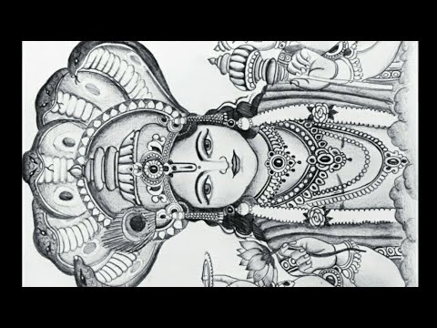 How to draw a beautiful pencilshading sketch of lord Vishnu lord Vishnu  Drawing  YouTube
