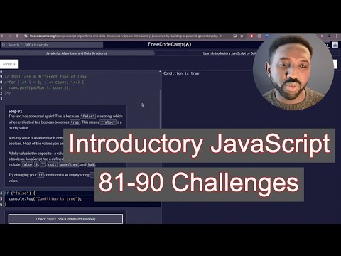 Step-by-Step FreeCodeCamp JavaScript Tutorial: 81-90 Easy Beginner Challenges! | Deprecated