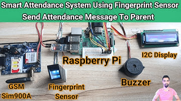 Smart Attendance System using fingerprint sensor| Send message to parent | Raspberry pi