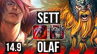 SETT vs OLAF (TOP) | 6 solo kills, Legendary, 13/4/9 | BR Diamond | 14.9