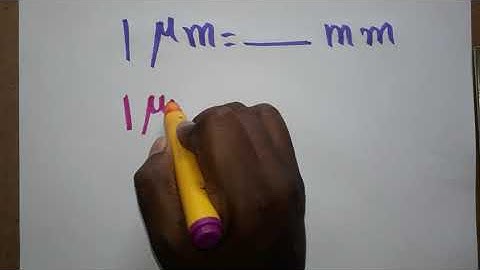 how to convert micrometer to millimetre