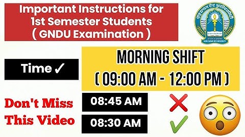 GNDU Exam 2025 News Today 😱 1st Semester | Ba, Bsc, Bcom, Bba, Bca | Gndu Latest Update | Exam Tips