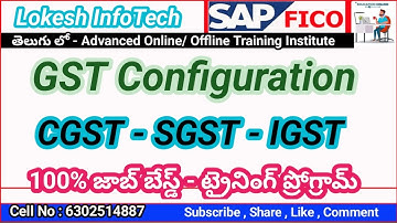 S4 HANA - GST Configuration in SAP FICO in Telugu - GST Concept Explanation - By Lokesh