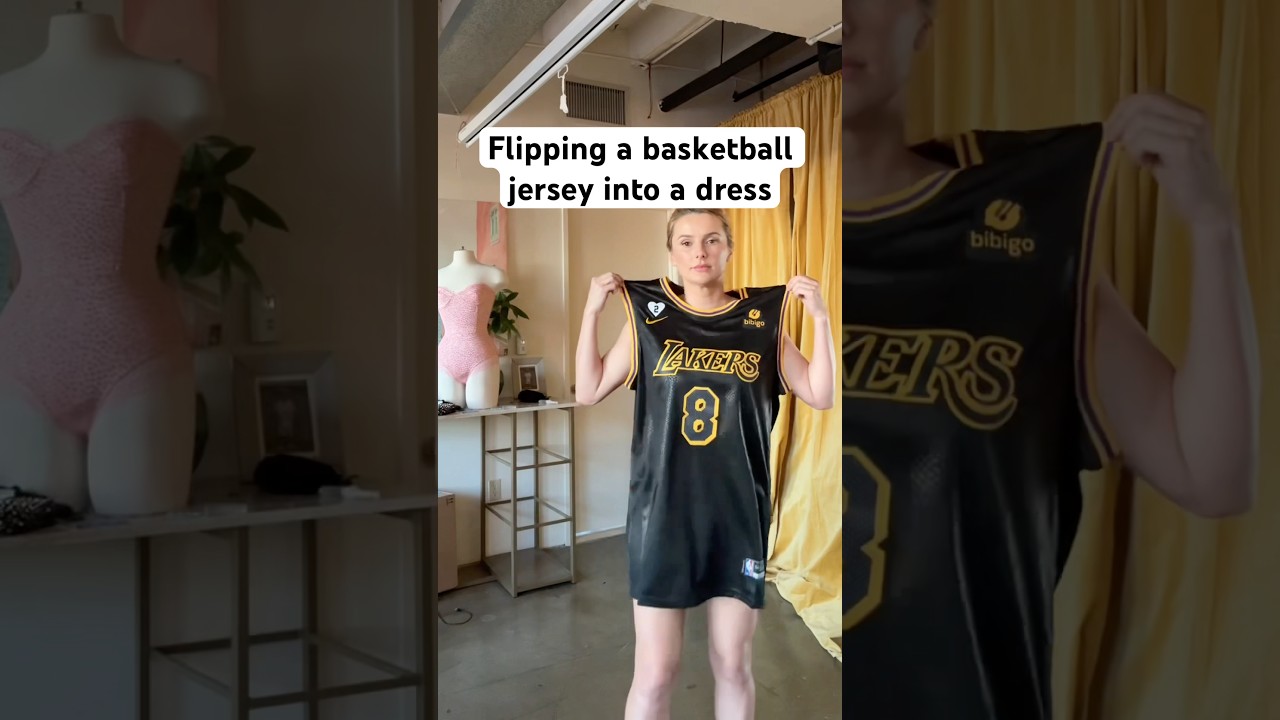 Flipping a basketball jersey into a dress - YouTube