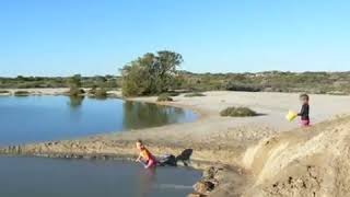 A hot bath at Montecollina Bore on the Strezlecki Track