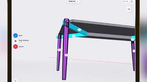 Wooden Dining Table designing on shapr3d app - quick video