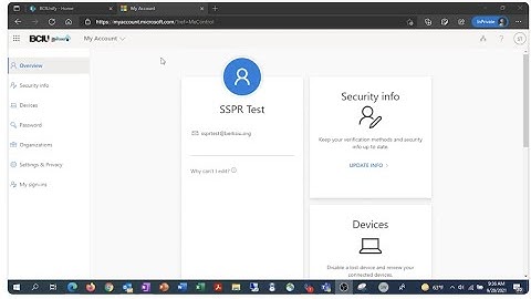 Self Service Password Reset Setup Training