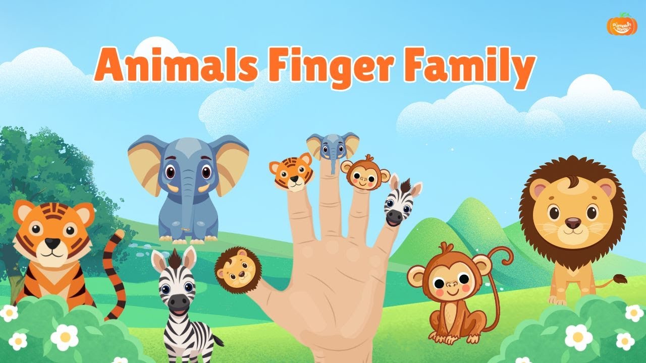 Animals Finger Family Song for Kids | Animals Song for Kids | Pumpkin Yards
