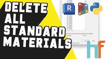 DELETE ALL STANDARD MATERIALS and APPEREANCES using DYNAMO