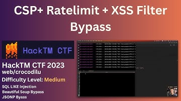 CSP + BeautifulSoup Blacklist + Ratelimit Bypasses - HackTM CTF Challenge Writeup - web/crocodilu