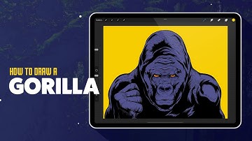 How to draw a Gorilla? Easy and simple drawing | Sketch & pen drawing time-lapse video in Procreate