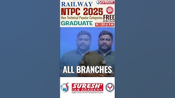 RAILWAY | NTPC | FREE INTRO CLASS | 09.11.2025 | @ OUR ALL BRANCHES | Suresh IAS Academy