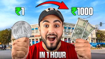 Turning Rs 1 into Rs 1000 in 60 minutes Challenge😱