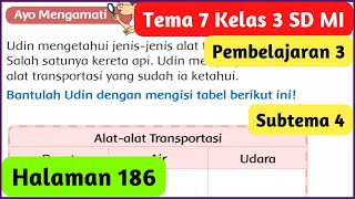 Kunci Jawaban Tema 7 Kelas 3 Halaman 186 Pembelajaran 3 Subtema 4 Perkembangan Teknologi Transportas