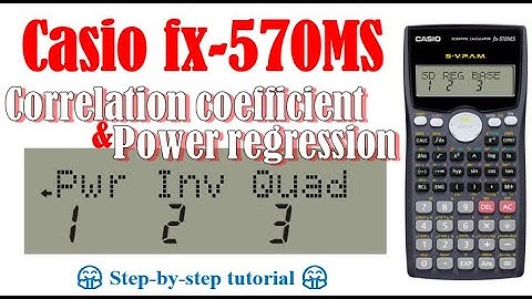 Correlation coefficient and power regression (Casio fx-570MS, fx-991MS)
