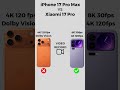 iPhone 17 pro max vs Xiaomi 17 pro