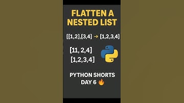 Flatten a Nested List in Python 🔁 | Python Logic for Beginners | #shorts