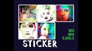 Stickers with Audrey Hepburn, Marilyn Monroe, Nina Dobrev, Jennifer Lawrence & Shailene Woodley