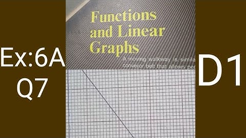 Ex:6A Q7 || Functions & Linear Graphs|| Mathematics Point||D1