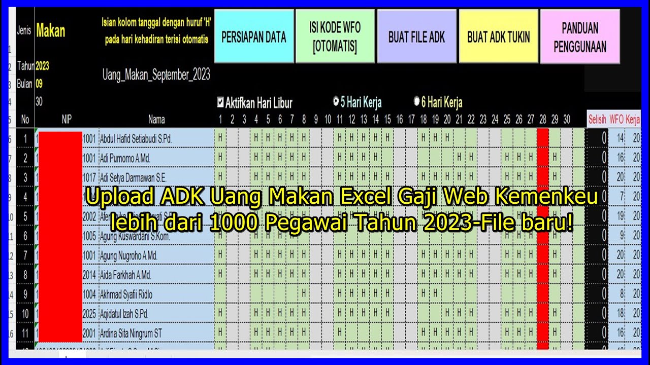 Upload ADK Uang Makan Excel Gaji Web Kemenkeu lebih dari 1000 Pegawai Tahun 2023-File baru! Upload ADK Uang Makan Excel Gaji Web Kemenkeu lebih dari 1000 Pegawai Tahun 2023-File baru!